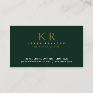 Green Contact Card printed on the front side only