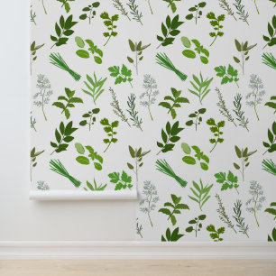 Green Cooking Culinary Garden Herbs Kitchen Wallpaper