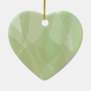 Green, cool, trendy watercolor abstract pattern ceramic tree decoration