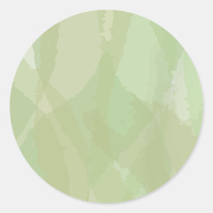 Green, cool, trendy watercolor abstract pattern classic round sticker