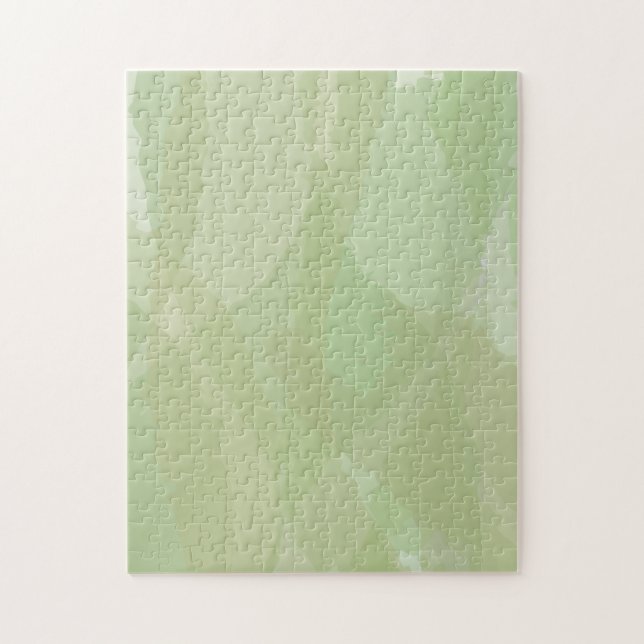 Green, cool, trendy watercolor abstract pattern jigsaw puzzle (Vertical)