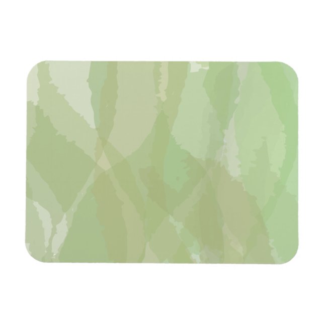 Green, cool, trendy watercolor abstract pattern magnet (Horizontal)