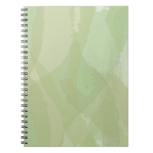 Green, cool, trendy watercolor abstract pattern notebook