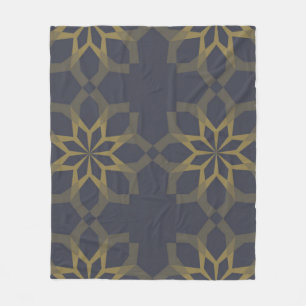 Green, cool, unique, trendy flower abstraction fleece blanket