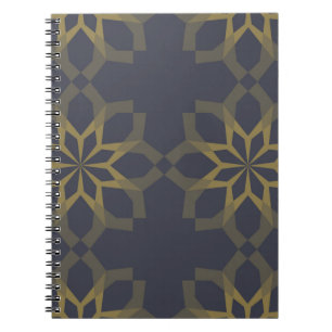 Green, cool, unique, trendy flower abstraction notebook