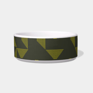 Green, cool, unique, trendy triangles pattern bowl