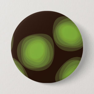 Green, cool, unique, trendy, urban flower abstract 7.5 cm round badge