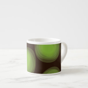 Green, cool, unique, trendy, urban flower abstract espresso cup