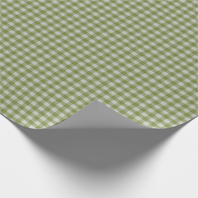 Green Country Check Pattern Wrapping Paper (Corner)