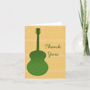 Green Country Guitar Thank You Card