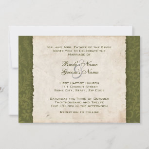 Green Country Wedding Invitation