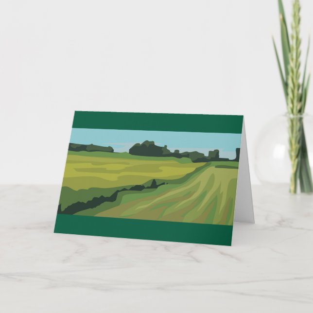 Green Countryside Landscape Card (Front)
