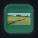Green Countryside Landscape Paper Plate<br><div class="desc">Serve your guests in style with these modern landscape paper plates. The minimalist green countryside illustration brings a touch of the outdoors to your dining table, making them perfect for summer barbecues, nature-themed birthdays, or casual outdoor celebrations. These durable and decorative plates pair perfectly with a minimalist or farmhouse party...</div>