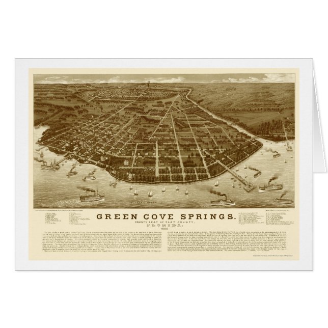 Green Cove Springs, FL Panoramic Map - 1885 (Front Horizontal)