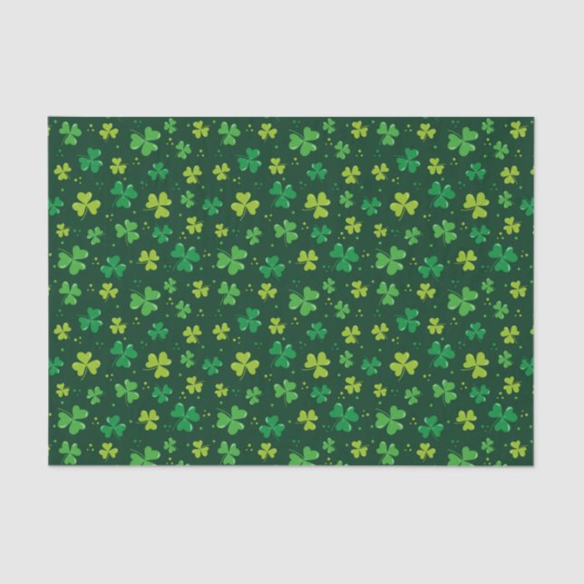 Green Cover St. Patrick's Day Tissue Paper (Front)