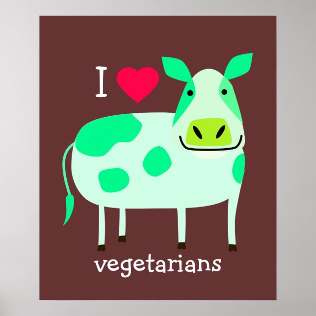 Green Cow - Vegetarian Poster (Front)