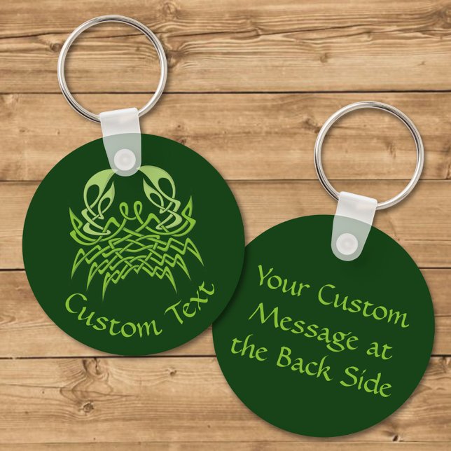 Green Crab Celtic Knot Keychain (Creator Uploaded)