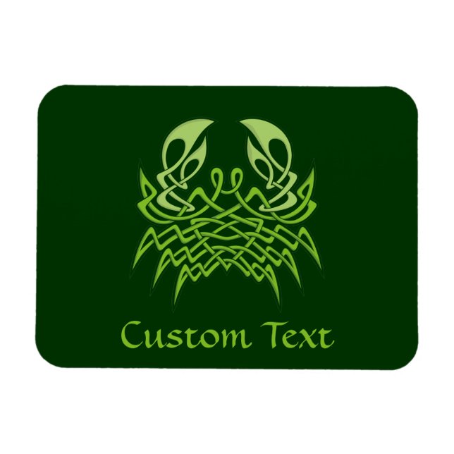 Green Crab Celtic Knot Magnet (Horizontal)