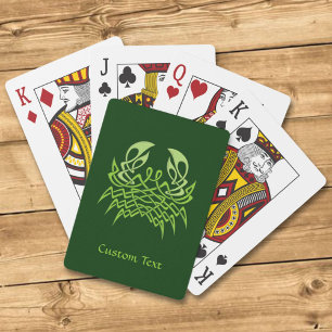 Green Crab Celtic Knot Playing Cards