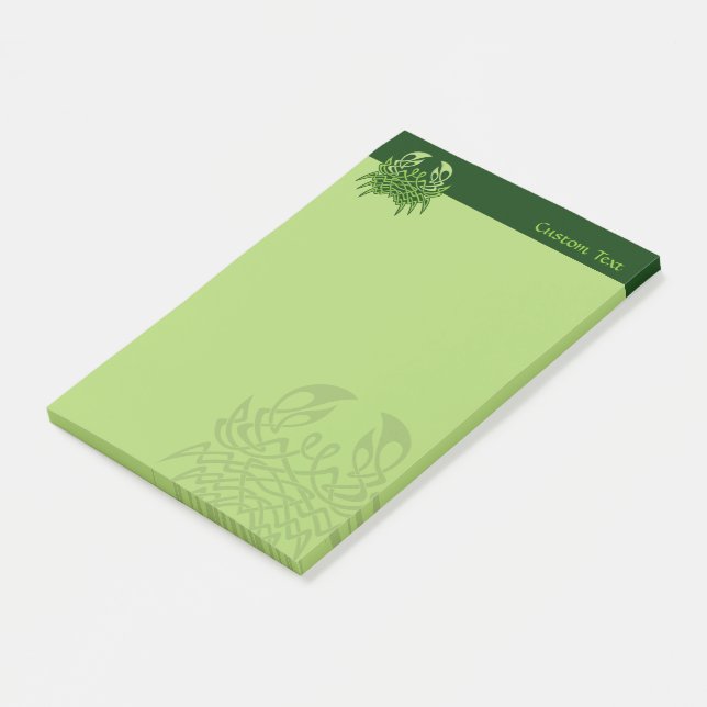 Green Crab Celtic Knot Post-it Notes (Angled)