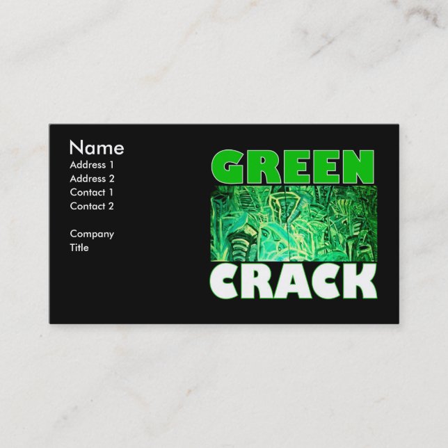 GREEN CRACK BUSINESS CARD (Front)
