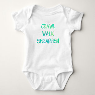 Green Crawl Walk Spearfish Baby Bodysuit