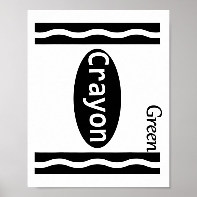 Green-crayon Halloween-costumes Kids Boys Girls Wo Poster (Front)