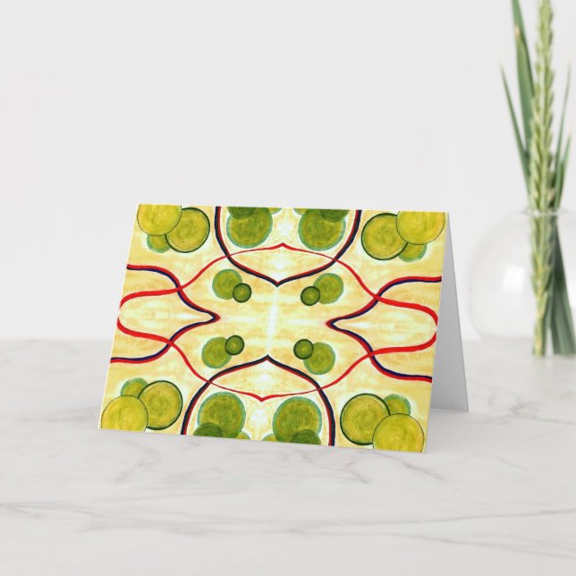 Green Cream Float Greeting Card (Front)