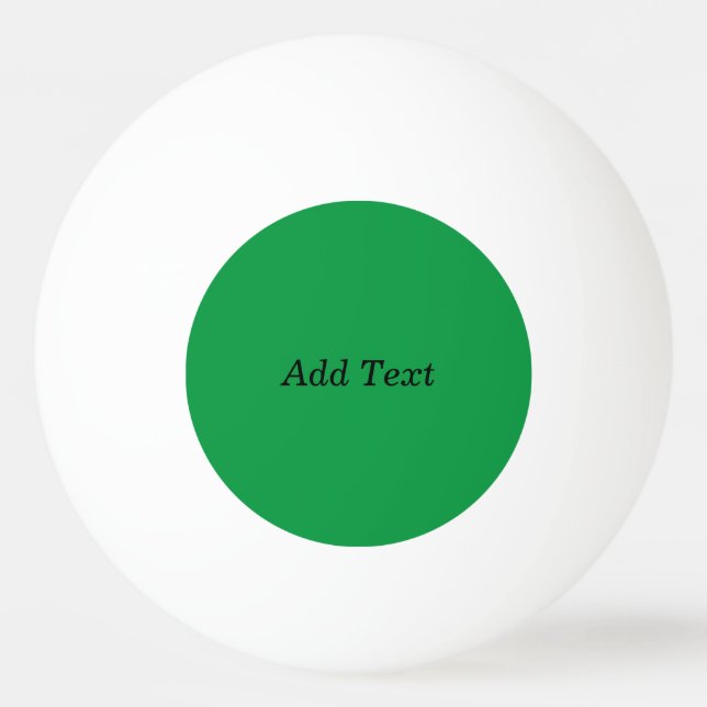 Green Create Your Own Add Text button Ping Pong Ball (Front)