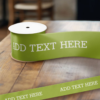 Green Create Your Own - Make It Yours Custom Text Satin Ribbon