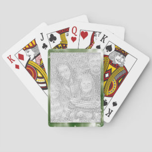 Green Create Your Own Personalised Photo Frame Playing Cards