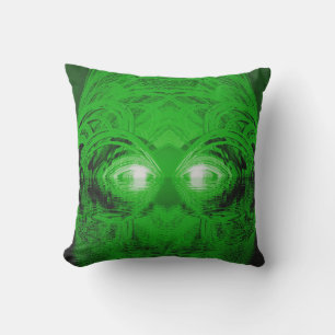 Green Creature of the Lake Outdoor Cushion
