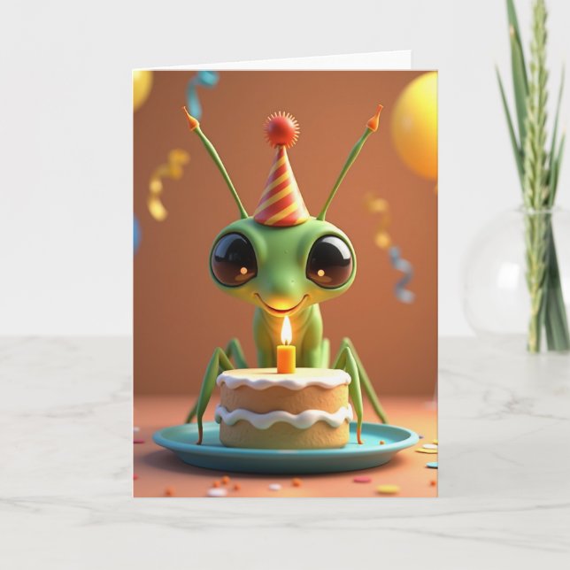 Green Creature Party Card (Front)