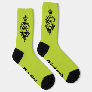 Green Crest with Skull and Cardsuits Socks