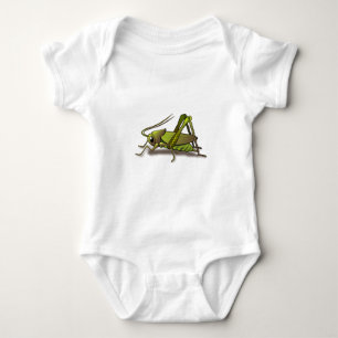 Green Cricket Insect Baby Bodysuit