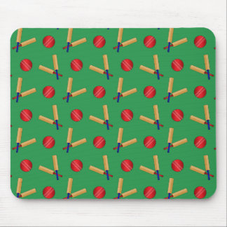 green cricket pattern mouse pad