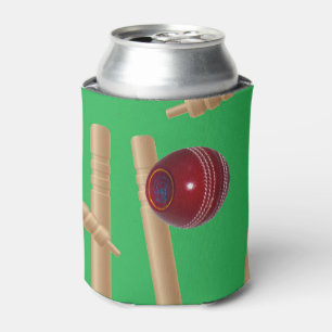 Green Cricket Wickets And Ball, Can Cooler