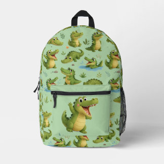 Green Crocodile 3D printed Backpack