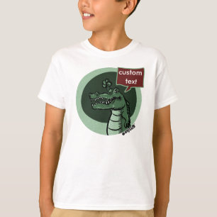 green crocodile by custom text T-Shirt