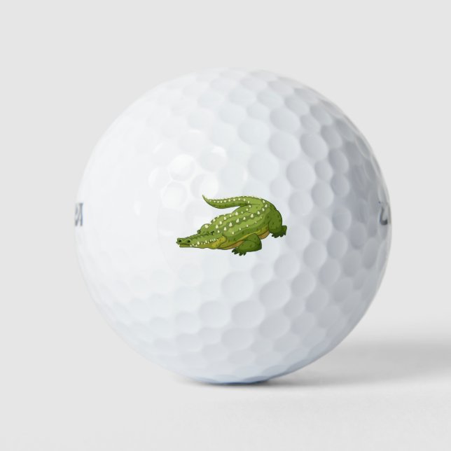 Green crocodile golf balls (Front)