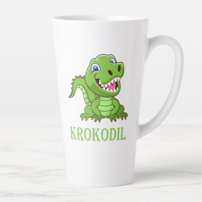 green crocodile latte mug (Right)