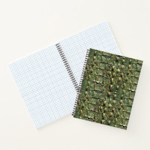 Green Crocodile Leather Pattern Notebook