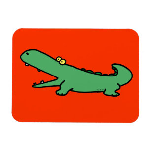 Green crocodile magnet