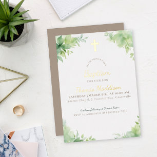 Green Cross and Greenery Baptism