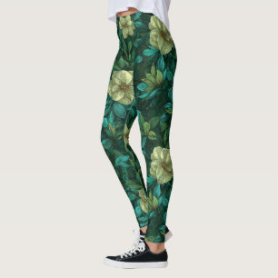 Green CrossFit Gardenias Accent Holiday Gift Sets Leggings