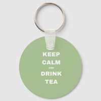 Green Crown KEEP CALM AND DRINK TEA Key Ring