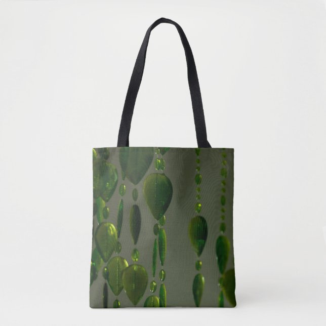 Green crystals on a tote (Front)
