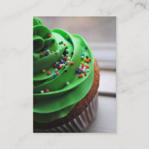 Green Cupcake Photograph Business Cards