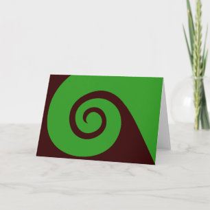 Green Curl Holiday Card