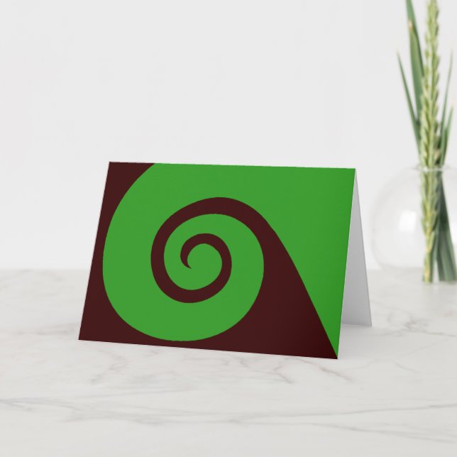Green Curl Holiday Card (Front)